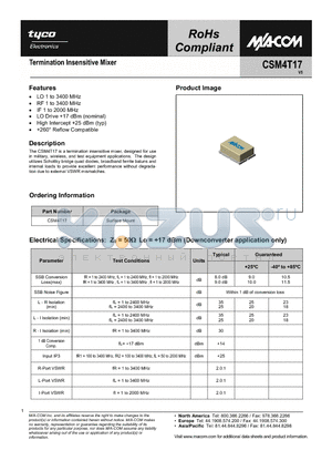 CSM4T17 datasheet - Termination Insensitive Mixer