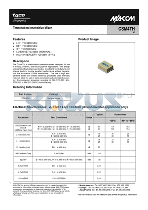 CSM4TH datasheet - Termination Insensitive Mixer