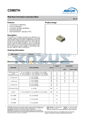 CSM5TH datasheet - Wide Band Termination Insensitive Mixer