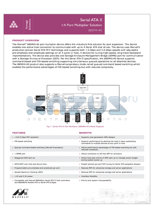 88SM4140 datasheet - 1:4 Port Multiplier Solution