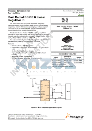 33710 datasheet - Dual Output DC-DC & Linear Regulator IC