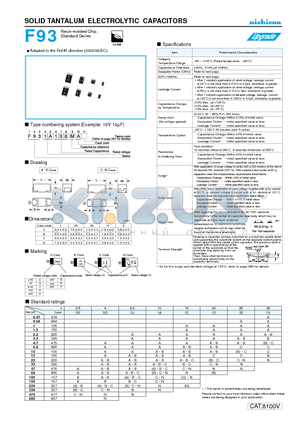 F930G226MAA datasheet - SOLID TANTALUM ELECTROLYTIC CAPACITORS