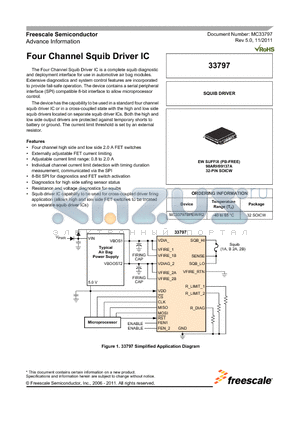 33797_11 datasheet - Four Channel Squib Driver IC