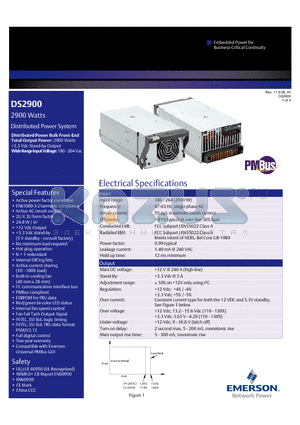 DS2900-3-003 datasheet - 2900 Watts Distributed Power System