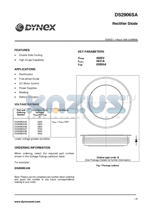 DS2906SA39 datasheet - Rectifier Diode