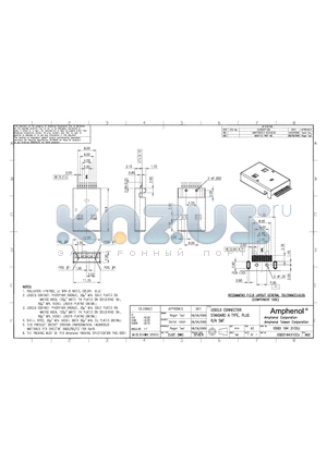 GSB316431CEU datasheet - USB 3.0 CONNECTOR STANDARD A TYPE, PLUG R/A SMT