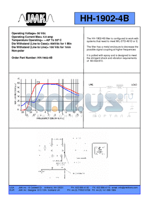 HH-1902-4B datasheet - Operating Voltage= 50 Vdc Operating Current Max= 4.0 amp