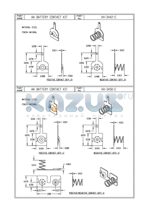 HH-3442-C datasheet - AA BATTERY CONTACT KIT