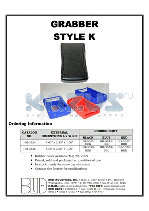 HH-3535 datasheet - GRABBER STYLE K