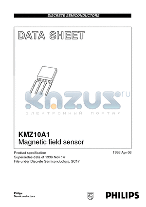 KMZ10A1 datasheet - Magnetic field sensor