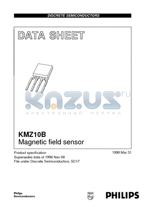 KMZ10B datasheet - Magnetic field sensor
