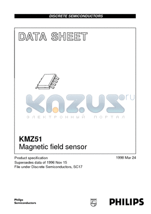 KMZ51 datasheet - Magnetic field sensor