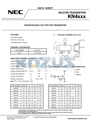 KN4A3Q datasheet - RESISTOR BUILT-IN TYPE PNP TRANSISTOR