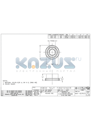 KNF-30 datasheet - KWIK NUT FASTENER