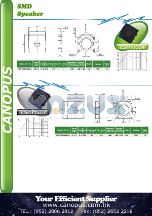 CSMY1304 datasheet - SMD Speaker