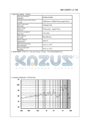 GSK-2320TE-LZ105 datasheet - 30Vp-p max. square Wave