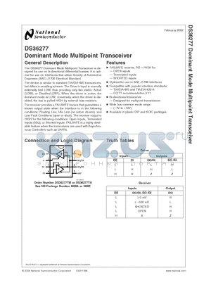 DS36277TM datasheet - Dominant Mode Multipoint Transceiver
