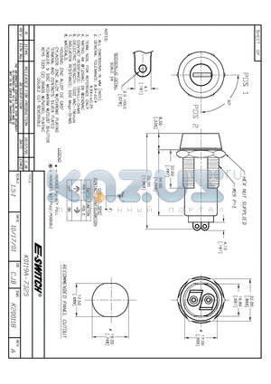 KO119A-7325 datasheet - KEYLOCK SWITCHES