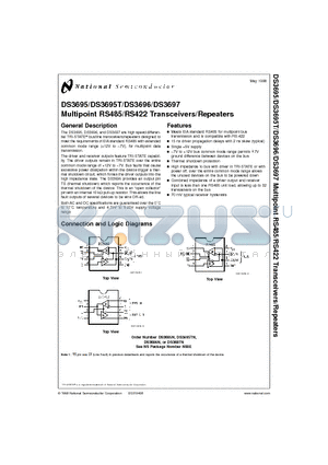 DS3695TN datasheet - Multipoint RS485/RS422 Transceivers/Repeaters