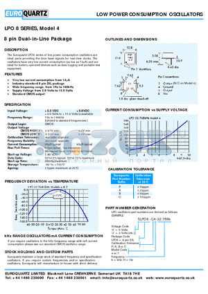 5LPO8-C4-32.768K datasheet - LOW POWER CONSUMPTION OSCILLATORS