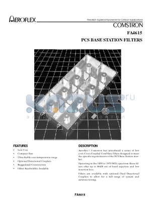 FA4615 datasheet - PCS BASE STATION FILTERS