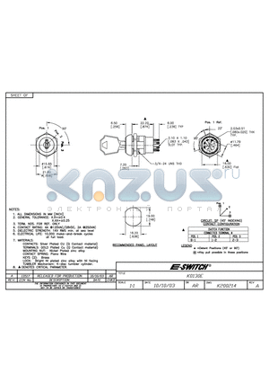 KO130E datasheet - KEYLOCK SWITCHES