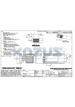 34-1027 datasheet - HD-BNC STR PLUG FOR 1695A 9.50MM PITCH