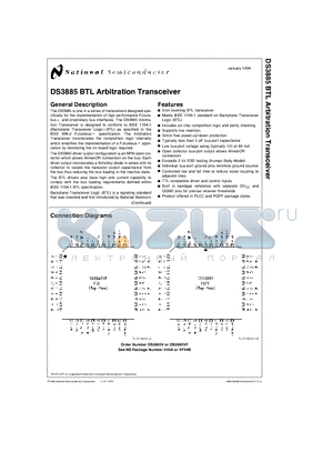 DS3885 datasheet - BTL Arbitration Transceiver