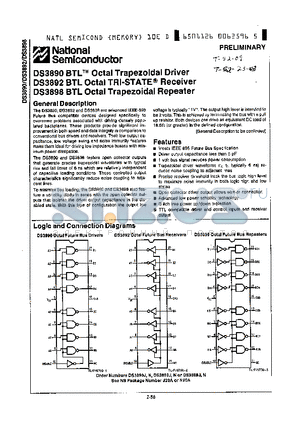 DS3890N datasheet - Octal Trapezoidal Repeater