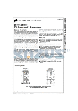 DS3896 datasheet - BTL Trapezoidal Transceivers