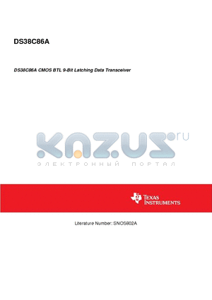 DS38C86AVB datasheet - DS38C86A CMOS BTL 9-Bit Latching Data Transceiver