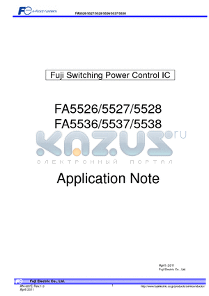FA5538 datasheet - Fuji Switching Power Control IC
