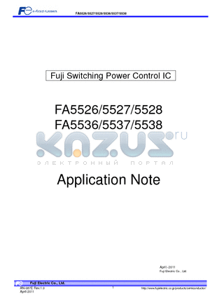 FA5526 datasheet - Fuji Switching Power Control IC