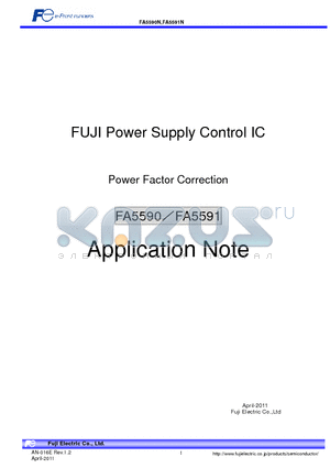 FA5590 datasheet - FUJI Power Supply Control IC