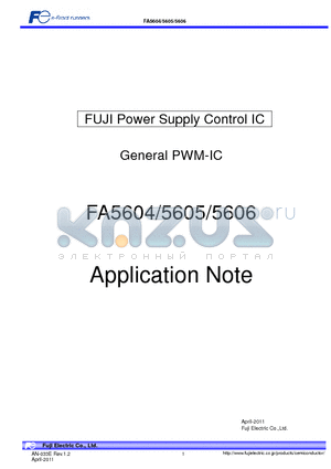 FA5606 datasheet - FUJI Power Supply Control IC