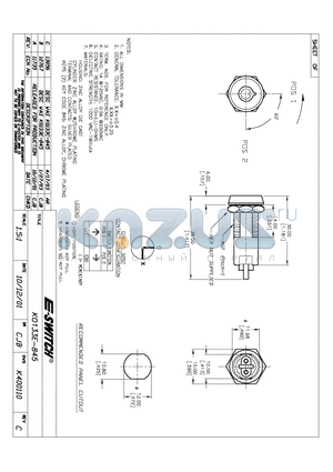 KO133E-845 datasheet - KEYLOCK SWITCHES