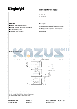 KP-3216SF4C datasheet - INFRA-RED EMITTING DIODES