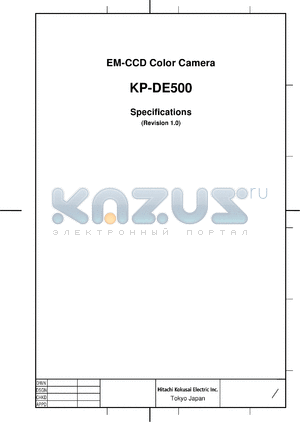 KP-DE500 datasheet - EM-CCD Color Camera