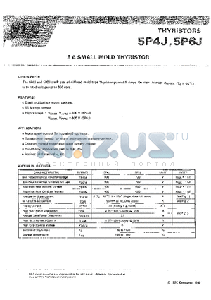 5P6J datasheet - 5 A SMALL MOLD THYRISTOR