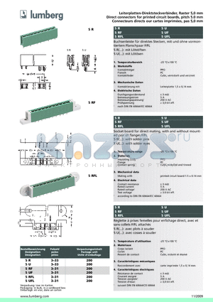 5RF datasheet - Leiterplatten-Direktsteckverbinder, Raster 5,0 mm