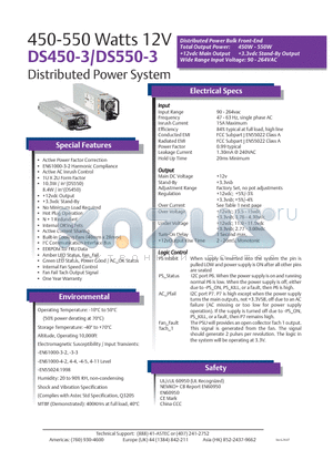 DS450-3 datasheet - Distributed Power System
