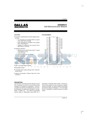 DS5000T datasheet - Soft Microcontroller Module