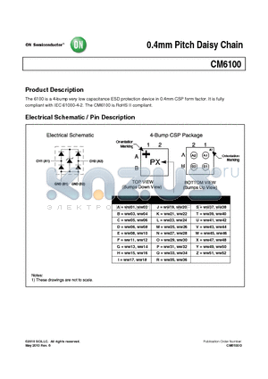 CSP-SAC105 datasheet - 0.4mm Pitch Daisy Chain