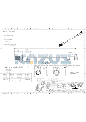 89761-6771 datasheet - CA SMA JACK STR BKHD TO MCX PLUG R/A