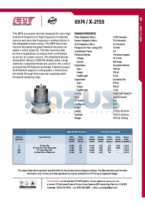 8974 datasheet - RF Amplifier