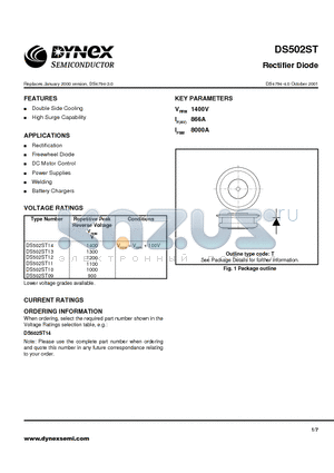 DS502ST datasheet - Rectifier Diode