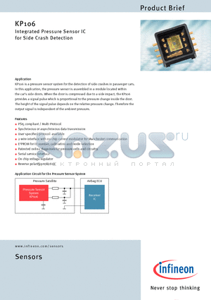 KP106 datasheet - Integrated Pressure Sensor IC for Side Crash Detection