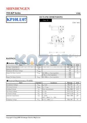 KP10LU07 datasheet - TSS KP Series