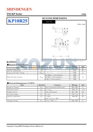 KP10R25 datasheet - TSS KP Series