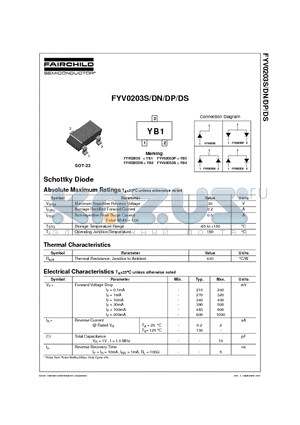 FYV0203DS datasheet - Schottky Diode